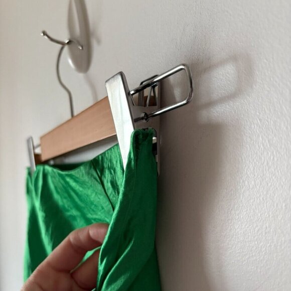 Aritzia Babaton Midi Satin Slip Skirt Glow Green Size 00 - Picture 7 of 10